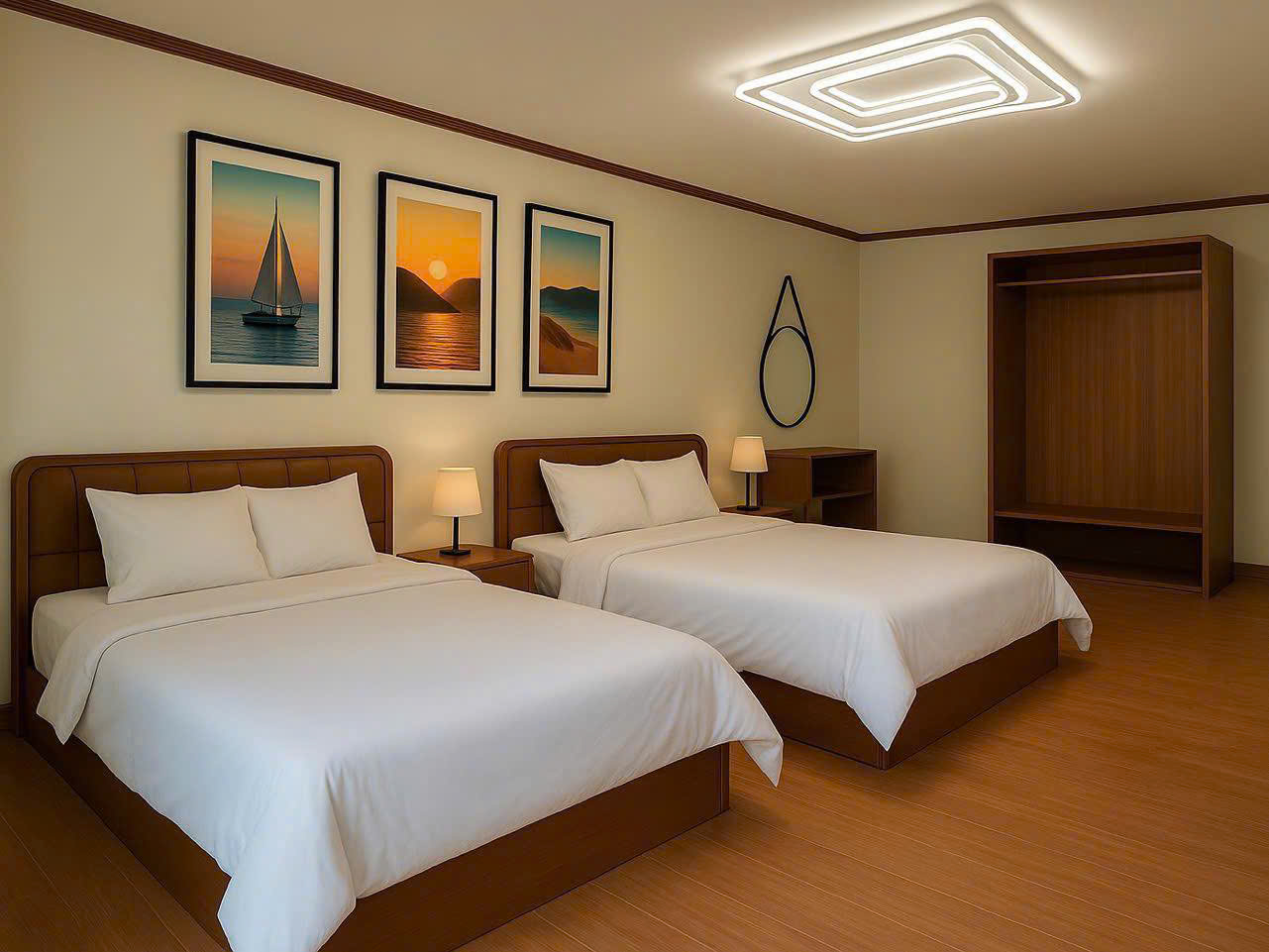 Bungalow giường đôi view biển (ở tối đa 4 người lớn)